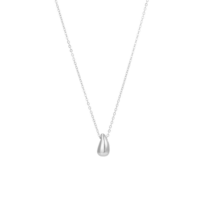 304 Stainless Steel 18K Gold Plated Vintage Style Plating Water Droplets Pendant Necklace