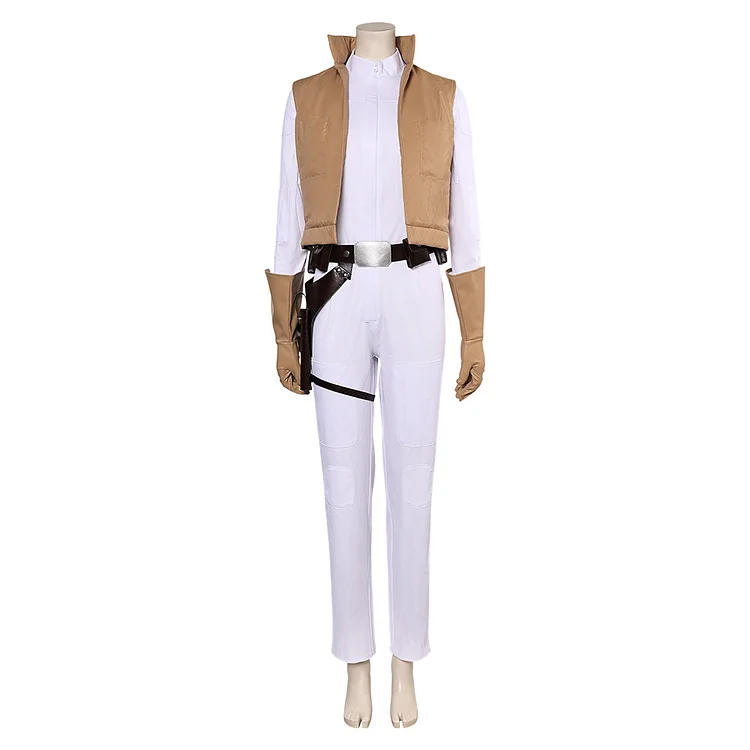 Princess Leia White Jumpsuit Cosplay Outfits Costume Halloween Carnival Suit
