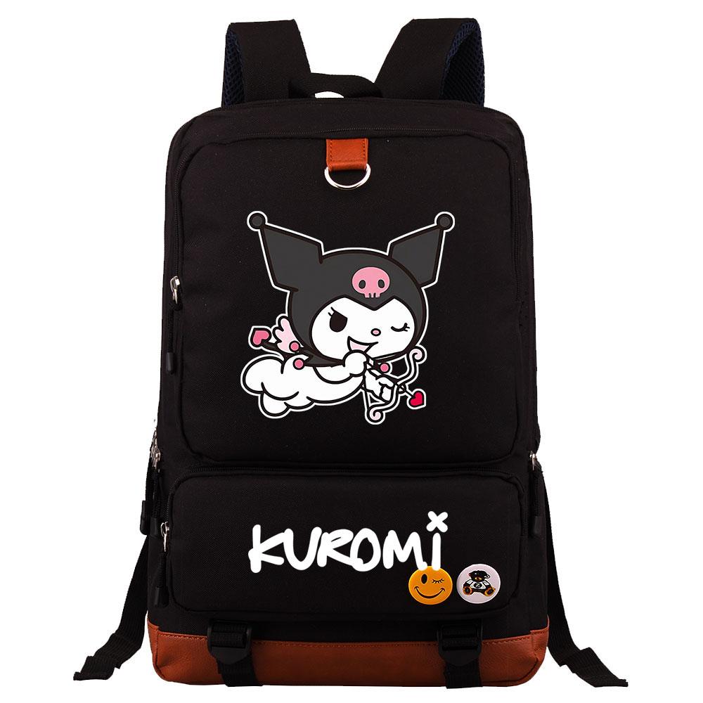 Mayoulove Kuromi Backpack Large Capacity Fun Design for School Adventures-Mayoulove