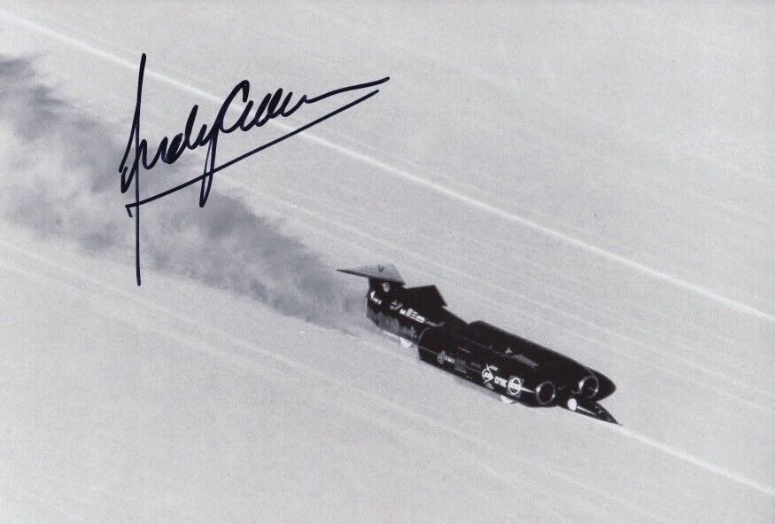 ANDY GREEN HAND SIGNED 12X8 Photo Poster painting THRUST SSC AUTOGRAPH LAND SPEED RECORD 2