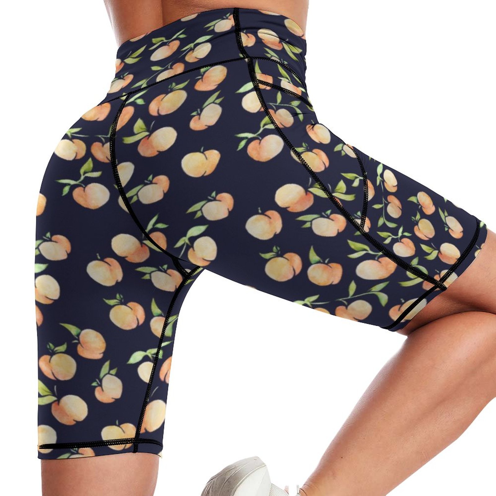 SFNEEWHO Peachy Peaches High Waisted Athletic Running Shorts Women Biker Yoga Shorts 23.99