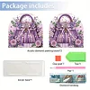 Acrylic Napkin Holder Diamond Painting Kit for Home Table Decor (Purple Bag)