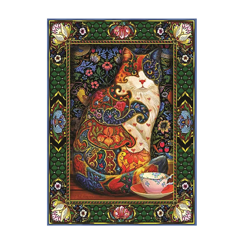 Ericpuzzle™ Ericpuzzle™Royal TeaCat Tapestry Wooden Puzzle