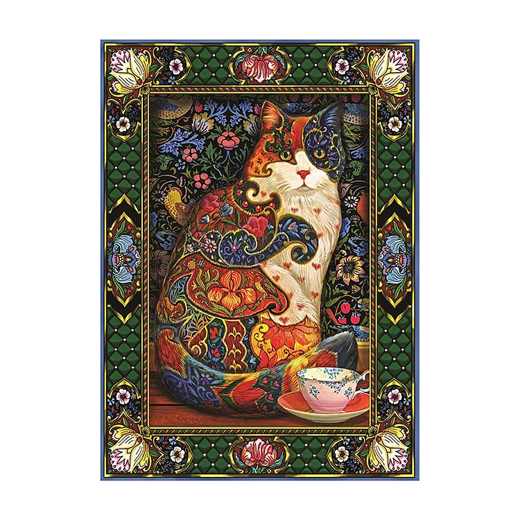 Ericpuzzle™ Ericpuzzle™Royal TeaCat Tapestry Wooden Puzzle