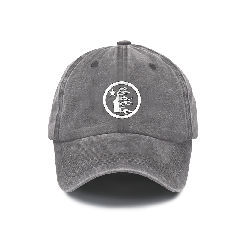 Unisex Distressed Washed Cotton Hell Star Graphic Baseball Cap - Sopula｜Premium Graphic Tees & Graphic Clothing
