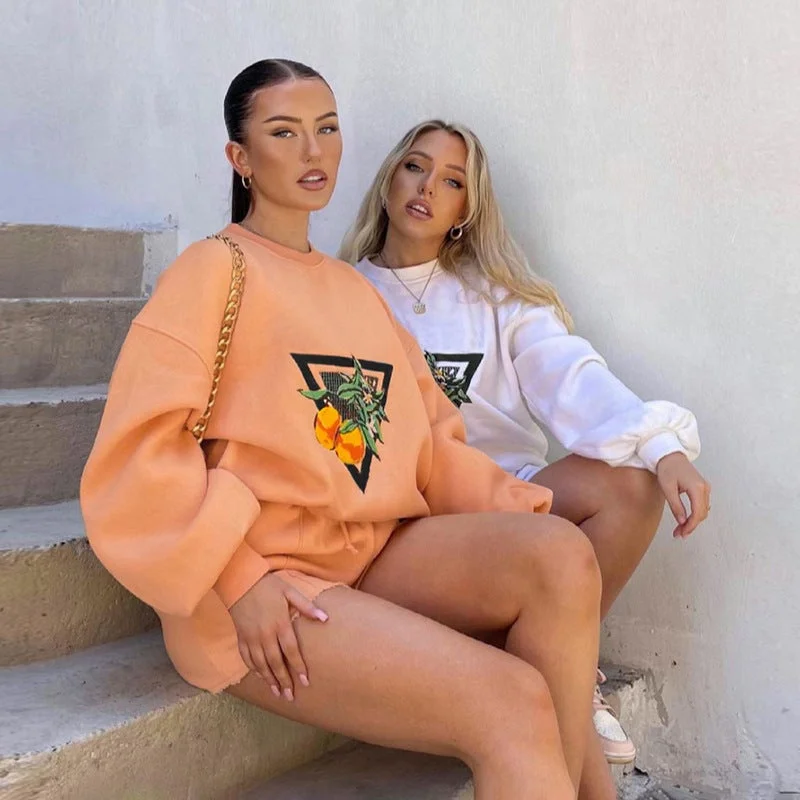 Women's Loose Fashion Casual Sports Suit Two Piece Set