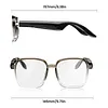 BT6.0 AI Transparent Smart Glasses 156 Languages Intelligent Translator Eyeglasses Type-C Charging HiFi Stereo Headset Glasses for Business Travel Meeting