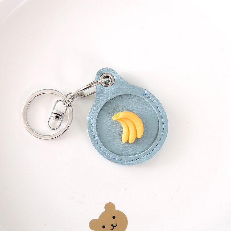 Cute Fruit Case for AirTags with Keychain Ring - Gotamochi Kawaii Shop, Kawaii Clothes