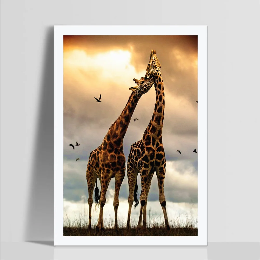 Full Round Diamond Painting 30*40cm - Giraffe