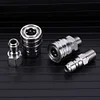4Pcs High Pressure Washer Adapter Set Stainless Steel 1/4 Quick Plug Connector