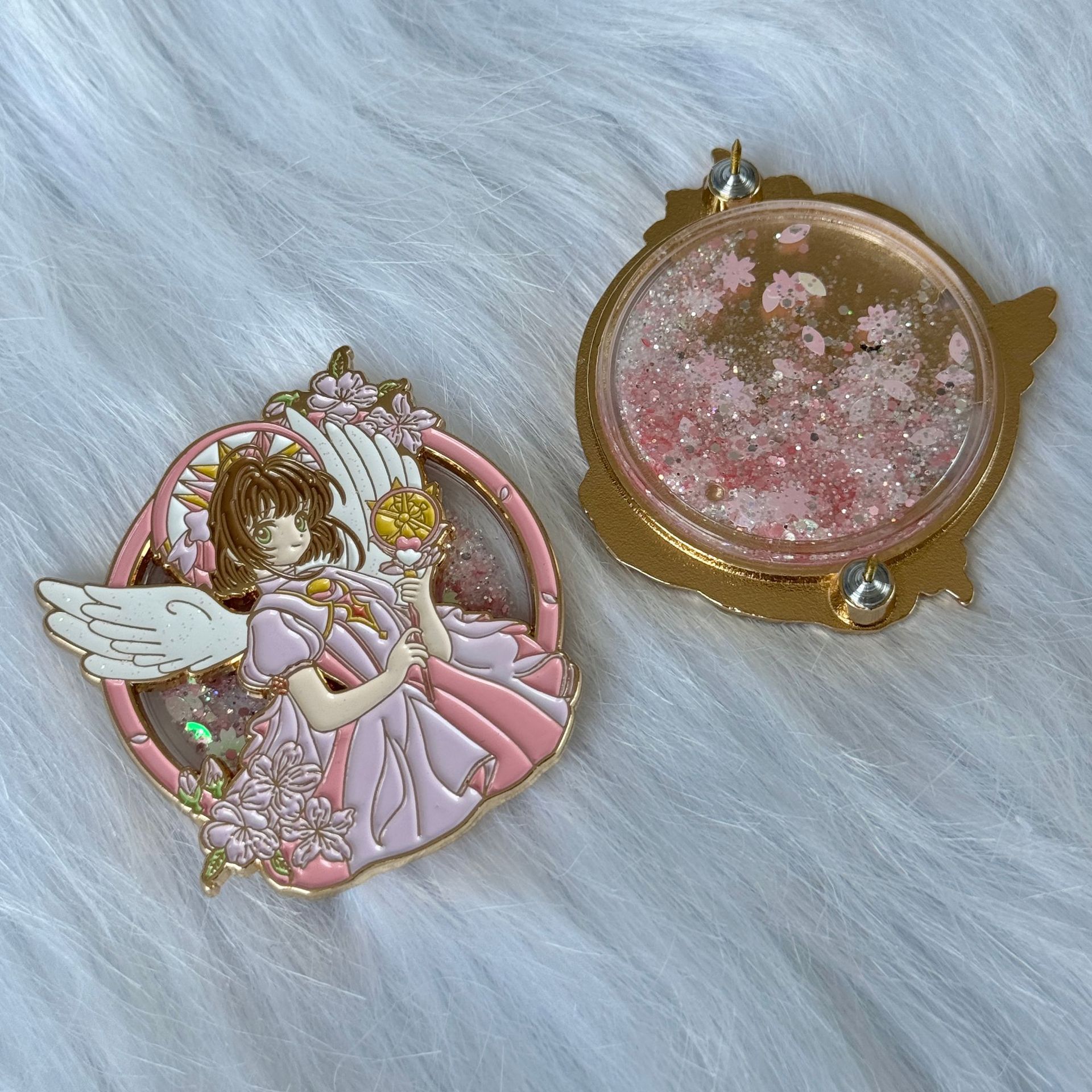 Sakura Liquid Sand Badge