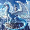 Dragon-11CT/14CT Stamped Cross Stitch 45*45cm tapestrymarket