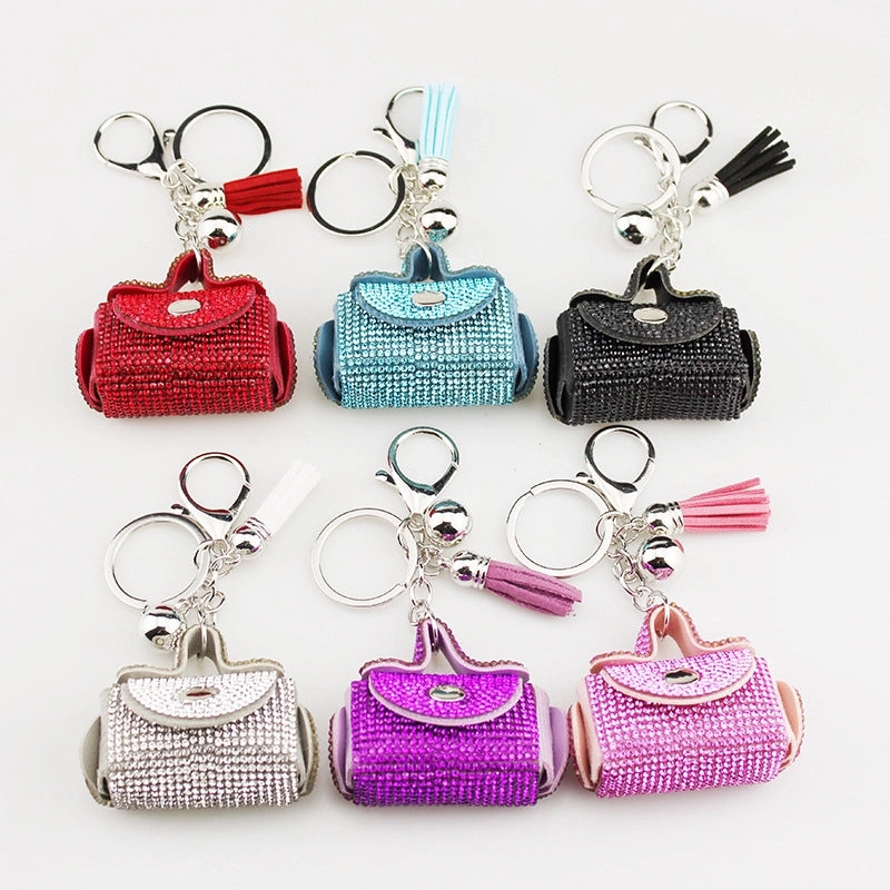 Lady Minimalist Bag Pu Leather Women's Keychain