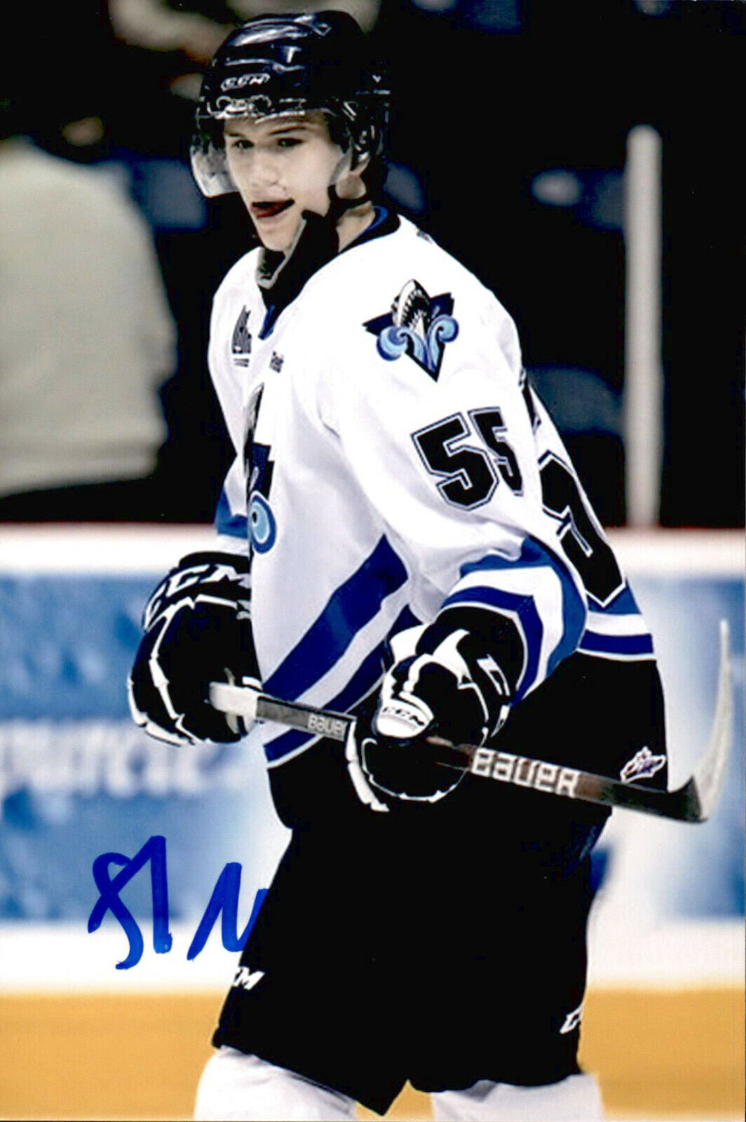 Samuel Morin SIGNED 4x6 Photo Poster painting RIMOUSKI OCEANIC / PHILADELPHIA FLYERS