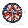 Diamond Painting Acrylic US Flag Hanging Pendant for  Windows Decor
