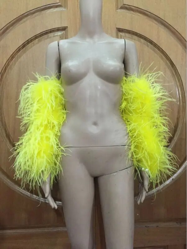 VCshoes Carnival Feather Headwear For Girls Party Dancing Performance Female Clothes Bow Hair Headdress Dance Feather Headpiece Costume