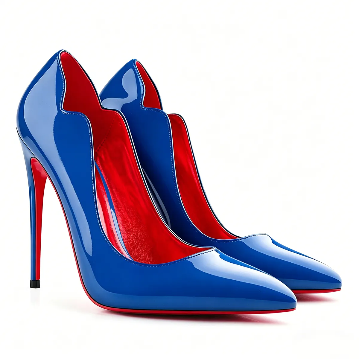 120/100mm Red Bottom Women's Party Wedding Heels Red Lining Patent Pumps-vocosishoes