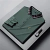 Elk embroidered cotton knit polo shirt [4 colors]