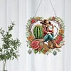 Diamond Painting Acrylic Western Cowboy DIY Diamond Painting Hanging Pendant for Adults