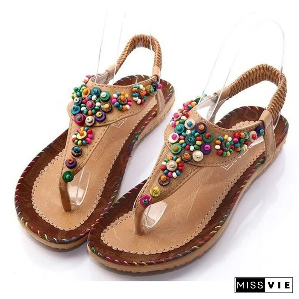 Summer Women's Fashion Sandals Lovely Bohemia Stlye National Flavor Shoes Woman Wear-resisting Women Shoes