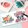 uk.everydayedeals 6Pcs DIY Diamond Painting Greeting Card - Flower Dog