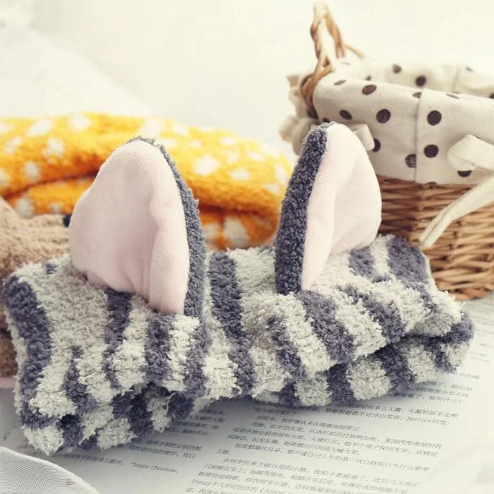 Kawaii Neko Cat Ear Fleece Hair Band For Make Up SP164904