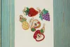 5pcs DIY Full Drill Diamond Paintng Special-shaped Fruit Keychains Kit