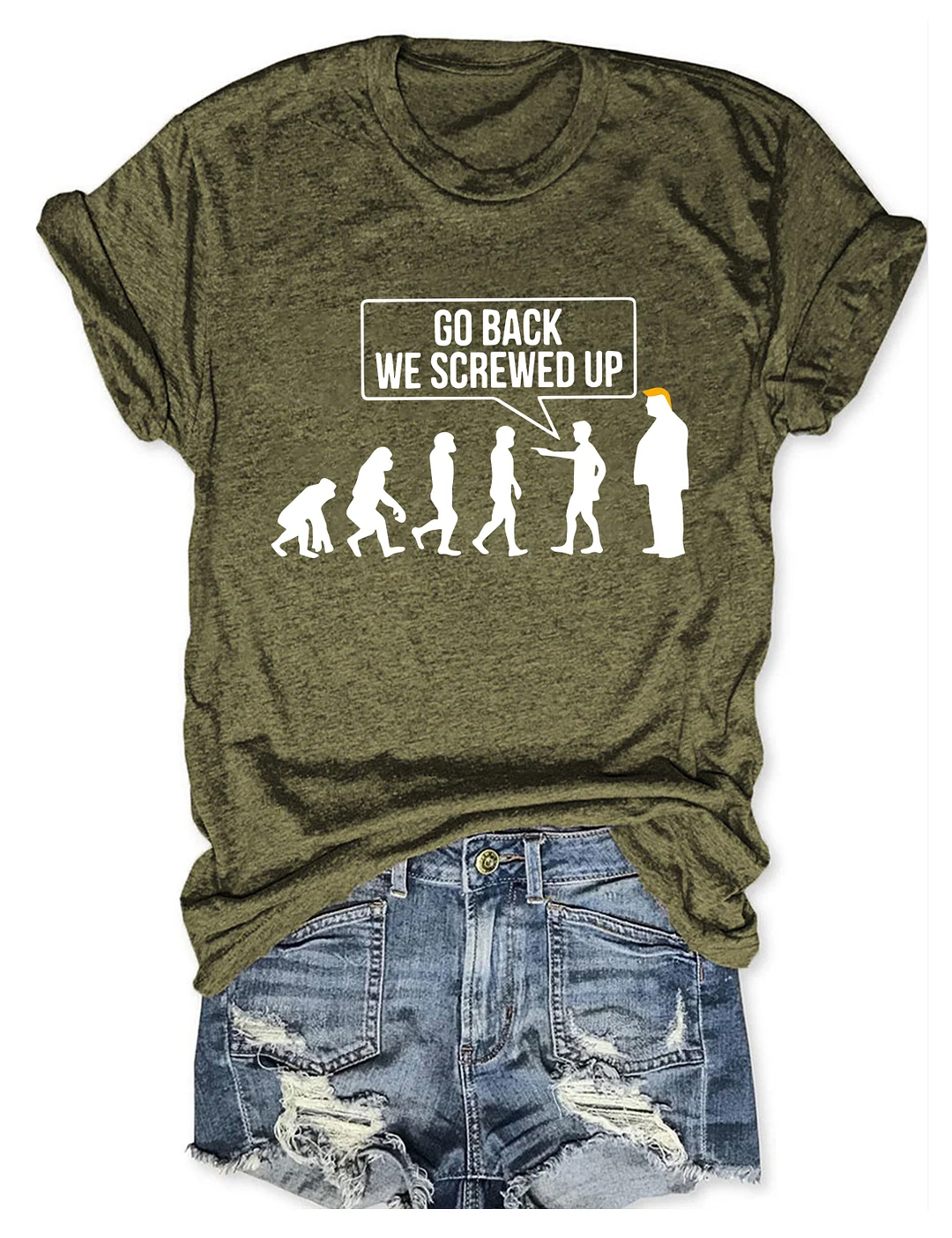 Go Back We Screwed Up Subtle FDT T-shirt