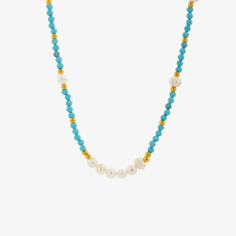 For Granddaughter - I'm So Proud of You Pearls Blue Necklace