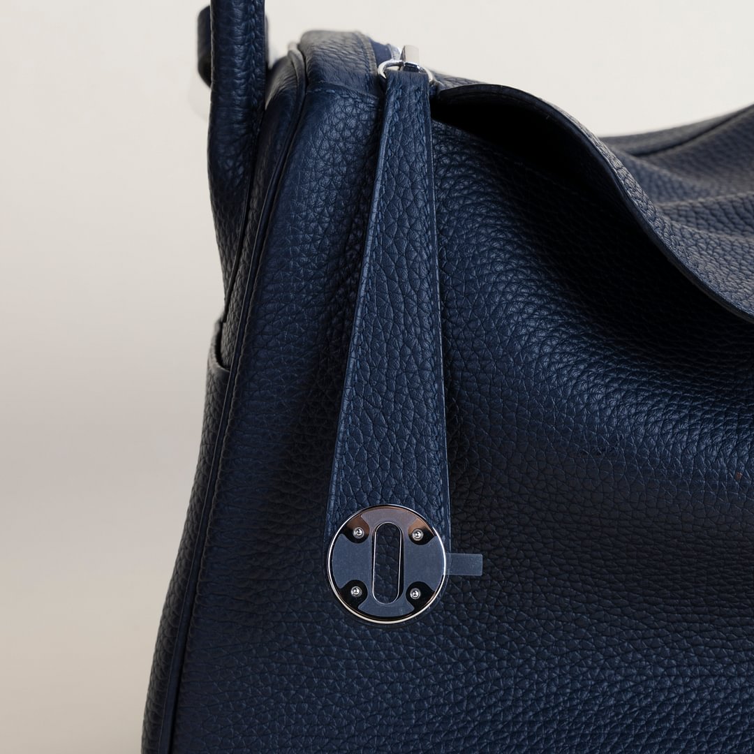 Lindy 30cm Clemence leather 2Z Blue nuit PHW