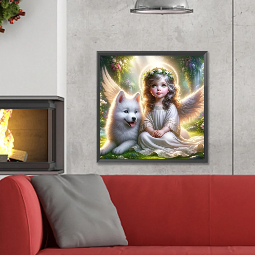 Diamond Painting - Full Round Drill - Wolf Angel(Canvas|30*30cm)