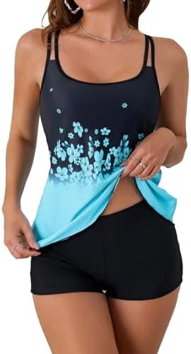 Tummy Control Long Torso Tankini Swimsuits