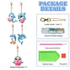 5Pcs DIY Diamond Painting Dolphin Keychain
