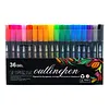 Dual Line Outline Markers with Shimmering Effect Sparkle Doodle Shimmer Marker Drawing Pens for Journaling Coloring Art Planning Supplies