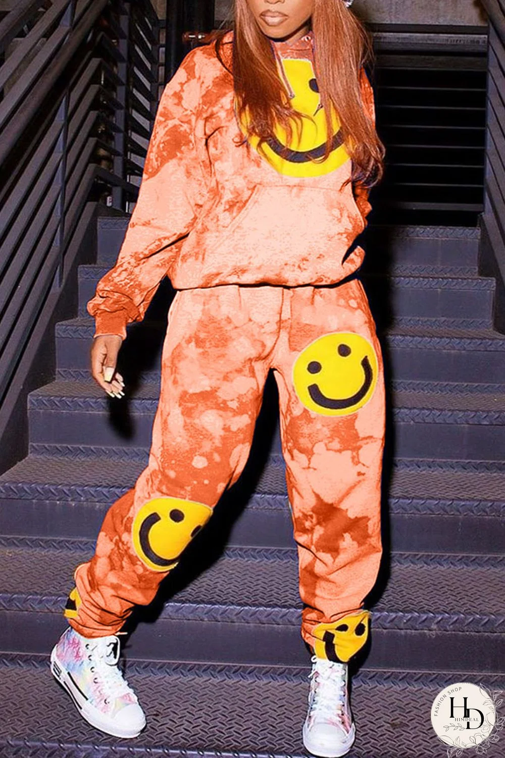 Green Fashion Casual Acetate Fiber Patchwork Hooded Collar Two Pieces