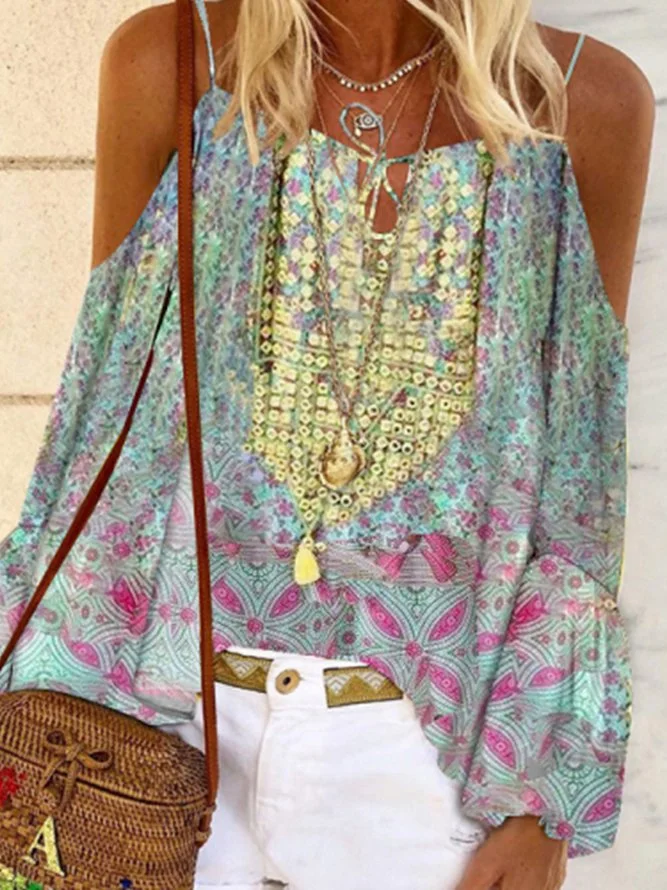 Floral Chiffon Printed Shirts & Tops
