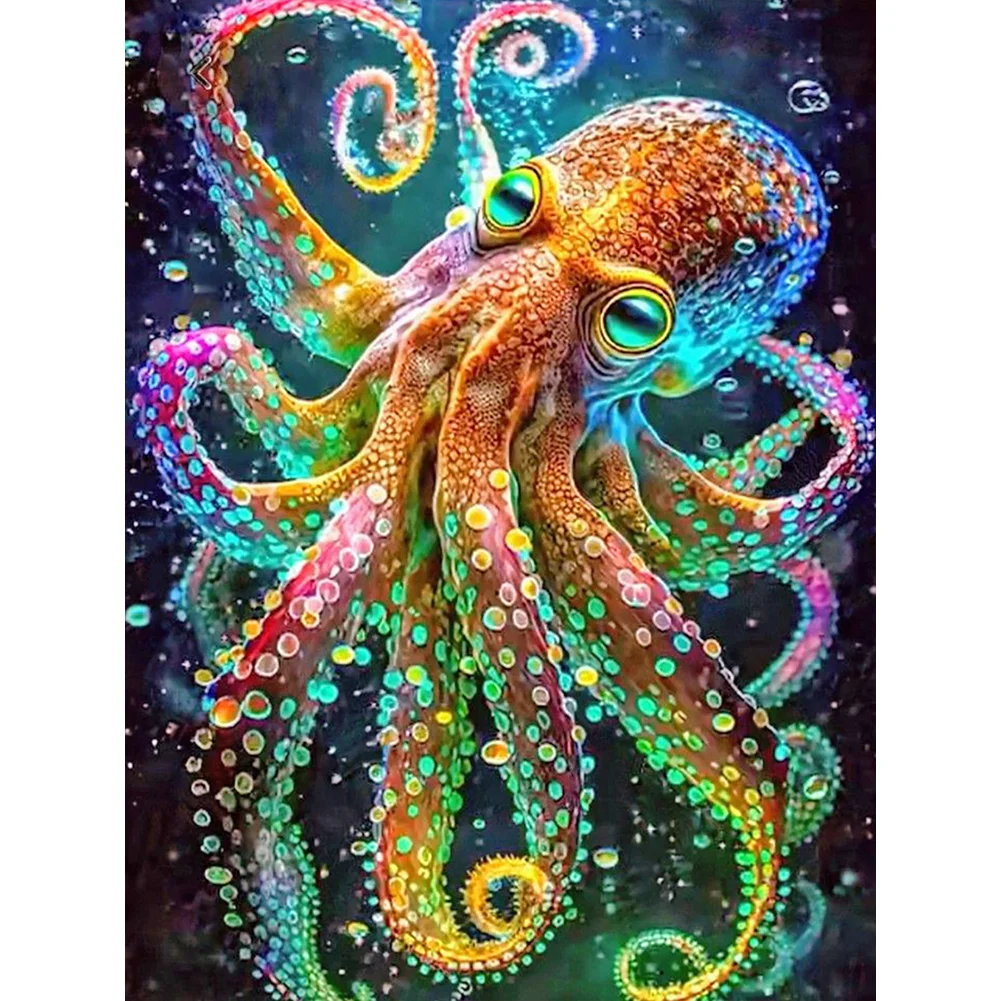 4pcs Diamond Painting - Full Round Drill - Aquatic Creatures(Canvas|30*40cm)