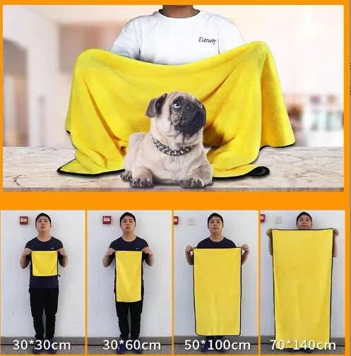 Quick-drying Towels for Pet/Dog/Cat Soft Fiber Towels Water-absorbent Bath Towel Convenient Pet Shop Cleaning Towel Pet Supplies