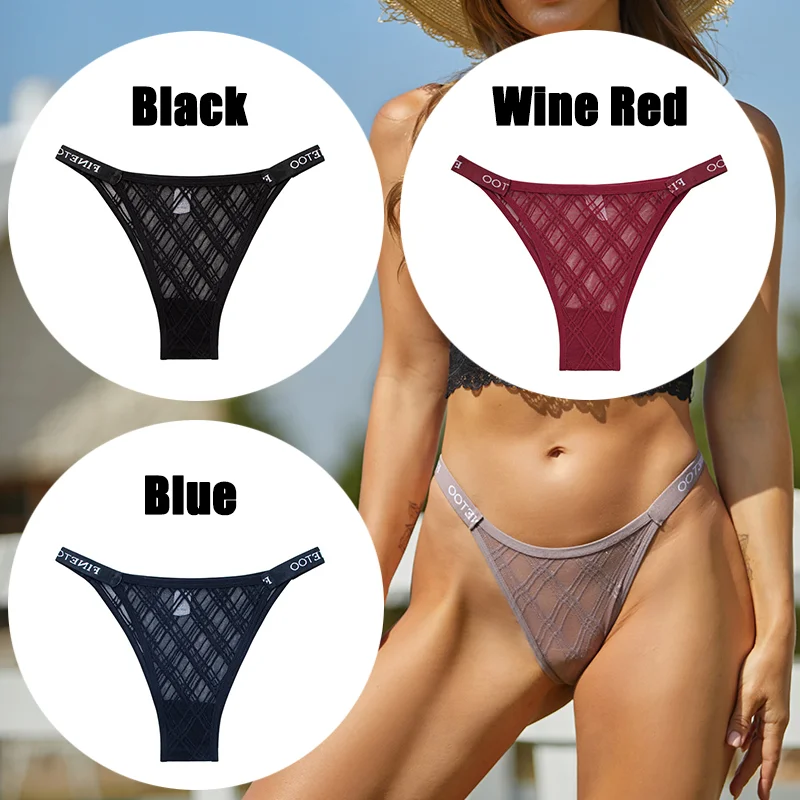 Billionm Sexy Underwear for Women Perspective Thong G-string Lace Panties Breathable Intimates Lingerie Female Soft Undearpants