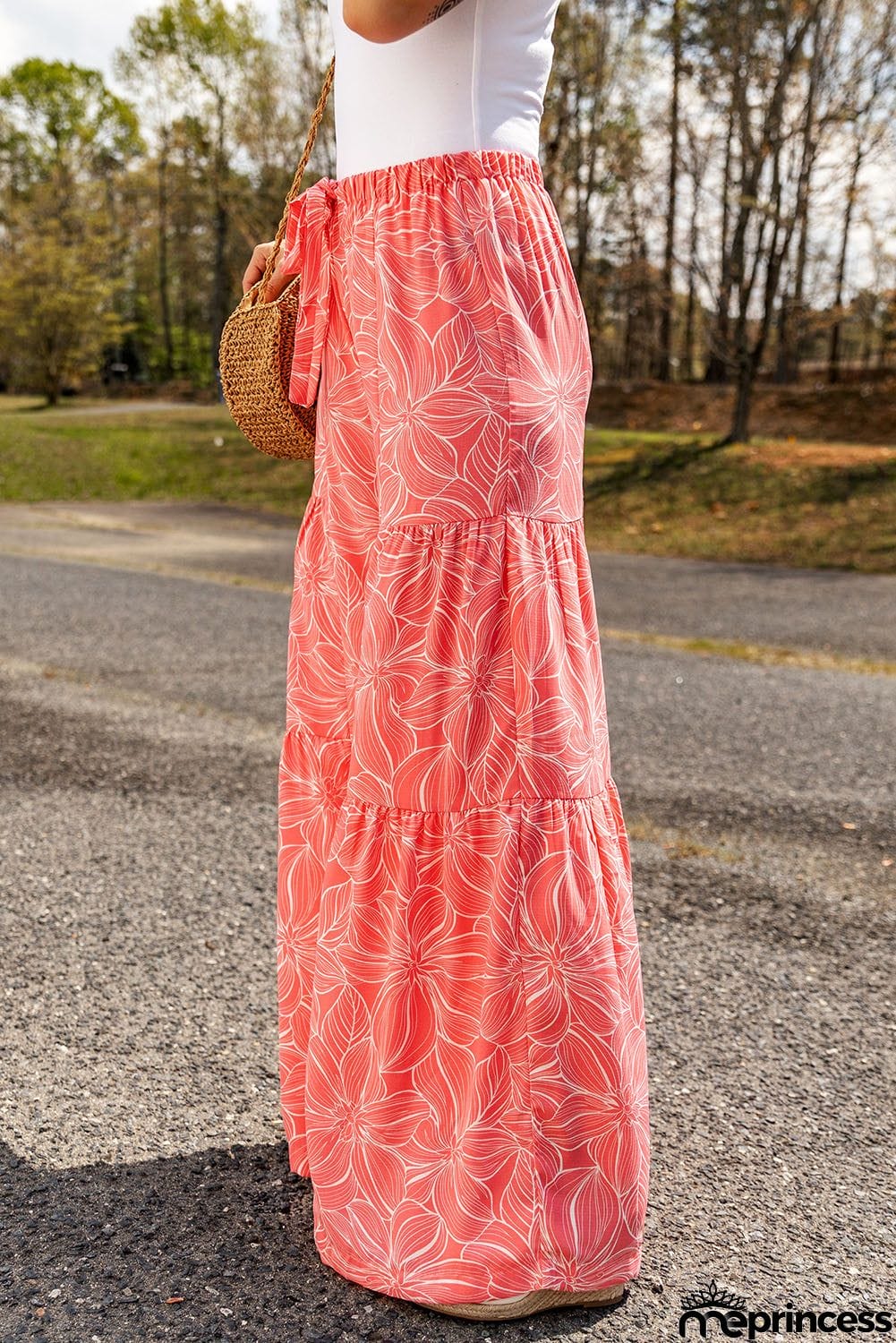 Floral Tiered Wide Leg Pants