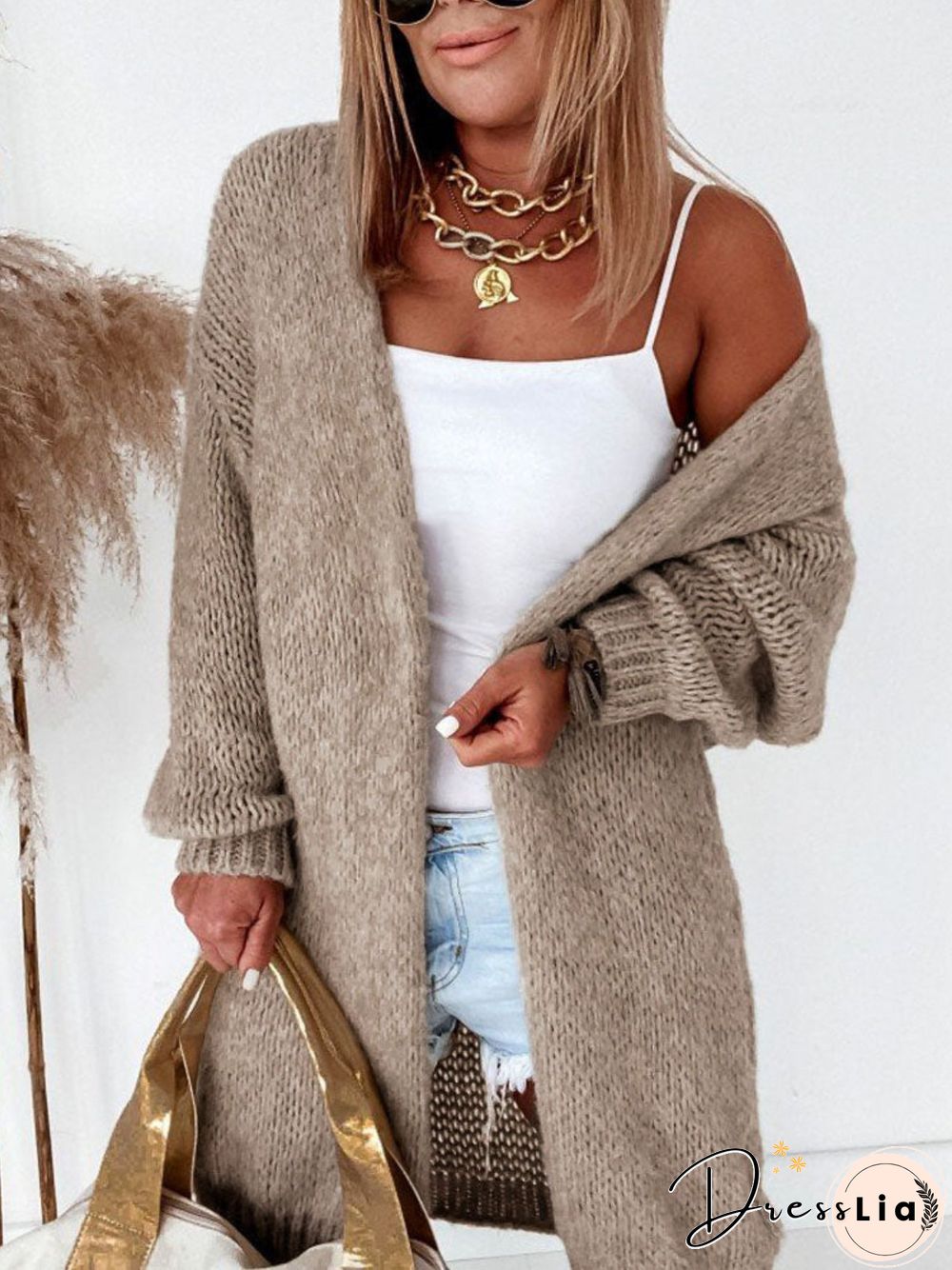Casual Long Sleeve Outwears Cardigans