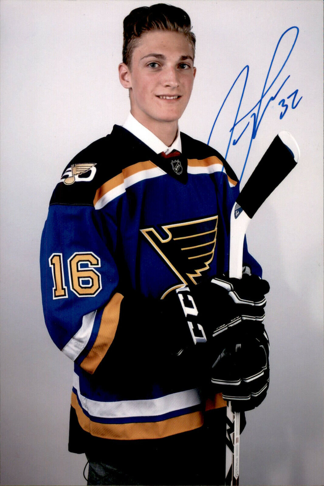 Tage Thompson SIGNED 4x6 Photo Poster painting ST LOUIS BLUES / BUFFALO SABRES