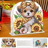 (US Only)Sunflower Puppy DIY Diamond Painting Napkin Holder Kit Gift for Friends Family