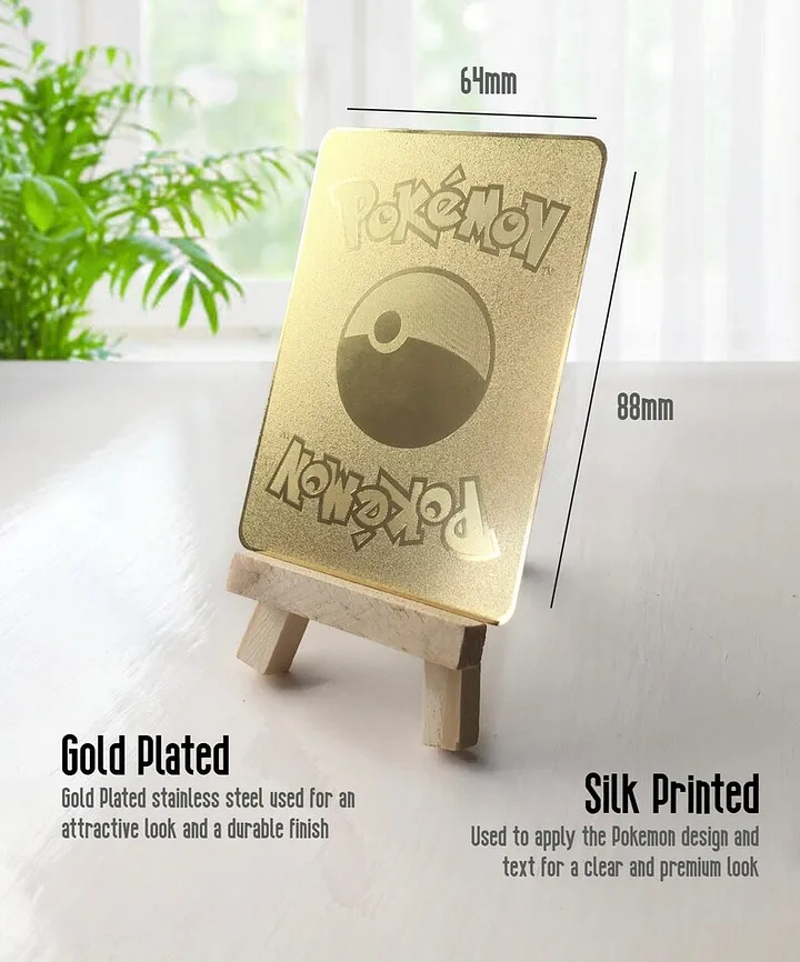 i choose you gold pokemon card Eevee & Pikachu I Choose You! Romantic Gift