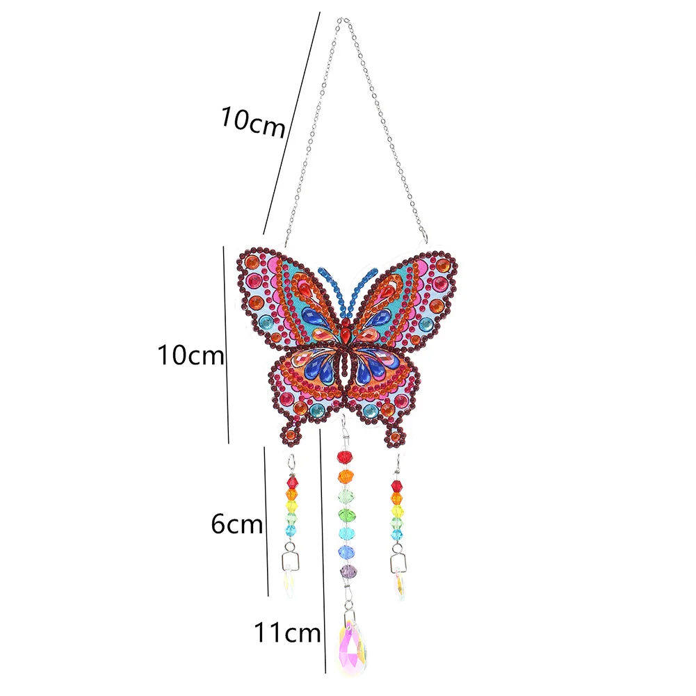 DIY Diamond Painting Light Catcher Hanging Crystal Wind Chime (Butterfly)