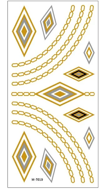 1sheet Indian Arabic body art women metallic temporary Mandala Flash Tattoos necklace sticker gold lace tatoo tatuagem maquiagem