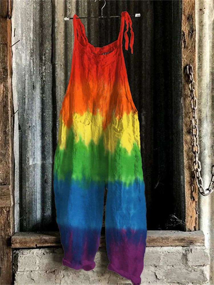 Wearshes LGBT Pride Rainbow Tie Dye Jumpsuit