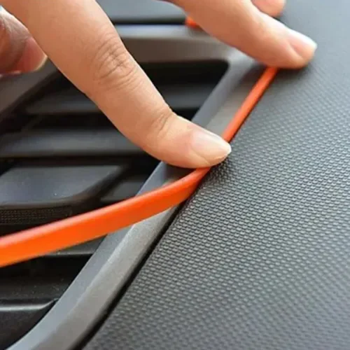 Dronehint 5m Car Interior Decor Orange Point Edge Gap Strip Door Panel Molding Line Parts (For: Acura) Parts