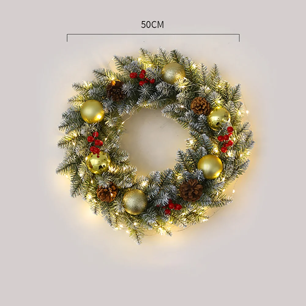 New Christmas pine cone ball garland rattan holiday decoration pendant