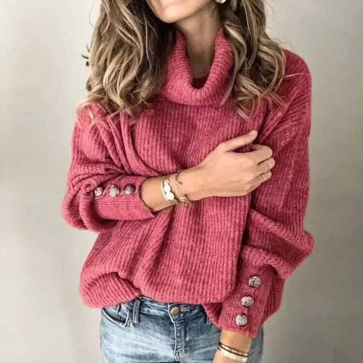 Colourp and Winter Women's Sweater High Neck Knit Top